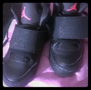 12c girls pink and black jordons